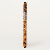 Rustiek Bruin Faux Hout Bloemen Swirls Gesneden Case-Mate iPhone Case (Achterkant / rechts)