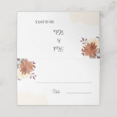 Rustiek Bruin Gepersonaliseerde Trouwtafel Plaatskaartje (Buitenkant ongevouwen)