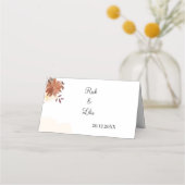 Rustiek Bruin Gepersonaliseerde Trouwtafel Plaatskaartje (Achterkant)