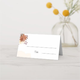 Rustiek Bruin Gepersonaliseerde Trouwtafel Plaatskaartje