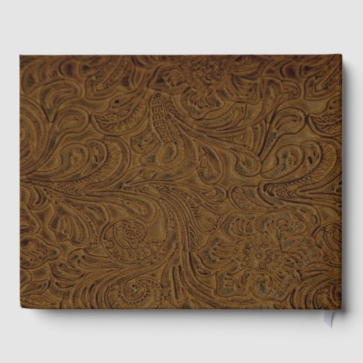 Rustiek Bruin Gereedschap Leer (Faux) Gepersonalis Gastenboek (Achterkant)