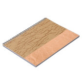 Rustiek Bruin Gestructureerde Houten Achtergrond Notitieboek (Linkerzijde)