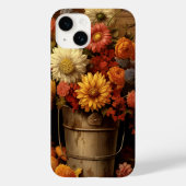 Rustiek bruin goud sinaasappel wit Herfstbloemen Case-Mate iPhone Case (Achterkant)