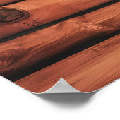 Rustiek Bruin Hout Achtergrond Textuur Poster (Hoek)
