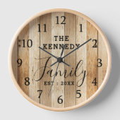 Rustiek Bruin Hout Boerderij Familienaam (Voorkant)