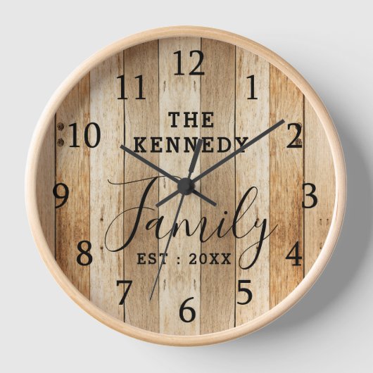 Rustiek Bruin Hout Boerderij Familienaam (Voorkant)