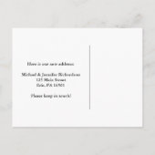 Rustiek bruin hout en zoete vogel adreswijziging aankondigingskaart (Achterkant)