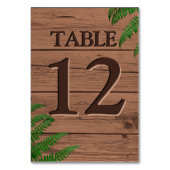 Rustiek bruin hout laat Boho bruiloft Kaart (Achterkant)