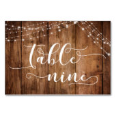 Rustiek Bruin Hout & Lichte Koorden Lijst Negen Ka Kaart (Achterkant)