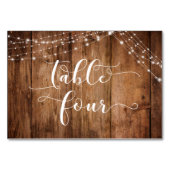 Rustiek Bruin Hout & Lichte Koorden Lijst Vier Kaa Kaart (Achterkant)