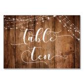 Rustiek Bruin Hout & Lichte Koorden Tien Kaart (Achterkant)