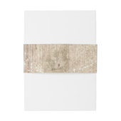 Rustiek bruin hout & lichte snaren gepersonaliseer uitnodigingen wikkel (Achterkant Voorbeeld)