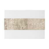 Rustiek bruin hout & lichte snaren gepersonaliseer uitnodigingen wikkel (Achterkant Voorbeeld)