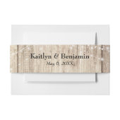 Rustiek bruin hout & lichte snaren gepersonaliseer uitnodigingen wikkel (Voorkant Voorbeeld)