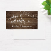 Rustiek Bruin Hout & Lichten, Advies en Well-Wishe Visitekaartje (Bureau)