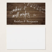 Rustiek Bruin Hout & Lichten, Advies en Well-Wishe Visitekaartje (Voorkant /achterkant)