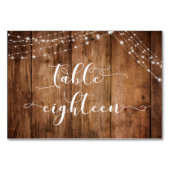 Rustiek Bruin Hout & Lichten Tafel Achttien Kaart (Achterkant)