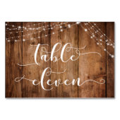 Rustiek Bruin Hout & Lichten Tafel Elf Kaart (Voorkant)