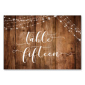 Rustiek Bruin Hout & Lichten Tafel vijftien Kaart (Voorkant)