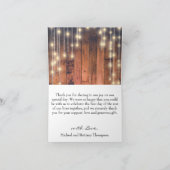 Rustiek Bruin Hout met Lichten | Bedankt Kaarten (Binnen)