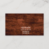 Rustiek Bruin Hout Paard Foto Equestrian Visitekaartje (Achterkant)