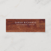 Rustiek Bruin Hout Print Sieraden Oorbel Display Mini Visitekaartje (Voorkant)