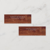 Rustiek Bruin Hout Print Sieraden Oorbel Display Mini Visitekaartje (Voorkant / Achterkant)