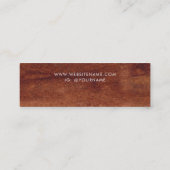 Rustiek Bruin Hout Print Sieraden Oorbel Display Mini Visitekaartje (Achterkant)