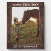Rustiek Bruin Hout Tekst  Foto Lijst Fotoplaat (Voorkant)