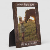 Rustiek Bruin Hout Tekst  Foto Lijst Fotoplaat (Zijkant)