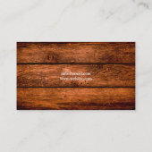 Rustiek Bruin Hout Textuur Paard Foto Equine Visitekaartje (Achterkant)