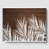 Rustiek bruin hout wit strandhuis typografie gastenboek (Achterkant)