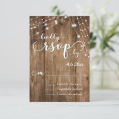 Rustiek Bruin Hout, Witte Lichte Koorden RSVP (Staand voorkant)