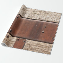 Rustiek bruin houten metaalontwerp