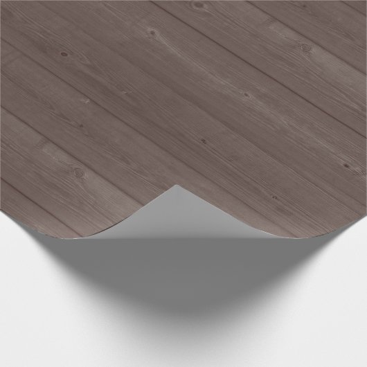 Rustiek  bruin houtnerf inpakpapier (Hoek)