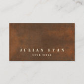 Rustiek Bruin Ijzer Staal Vet Stencil Bouw Visitekaartje (Voorkant)