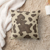 Rustiek Bruin Koe Print Country Western Rodeo Kussen (Deken)