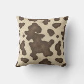 Rustiek Bruin Koe Print Country Western Rodeo Kussen (Achterkant)