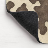 Rustiek Bruin Koe Print Country Western Rodeo Muismat (Hoek)