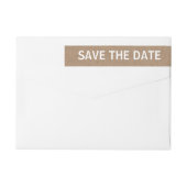 Rustiek Bruin Kraft Papier Save The Date Wedding (Achterkant)