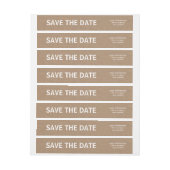 Rustiek Bruin Kraft Papier Save The Date Wedding (Vel)