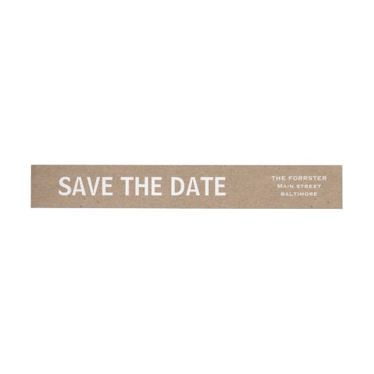 Rustiek Bruin Kraft Papier Save The Date Wedding (Individueel)