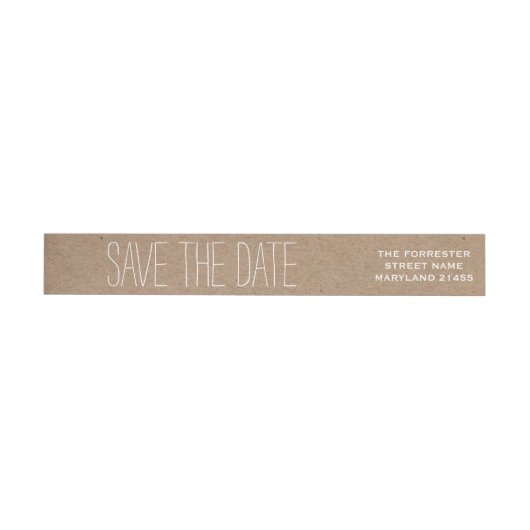 Rustiek Bruin Kraft Papier Save The Date Wedding 2 (Individueel)