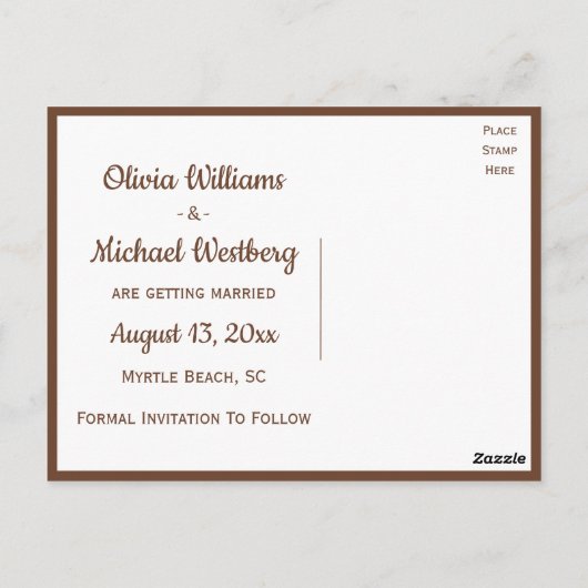 Rustiek Bruin Land Zonnebloem Verloving Bloemen Briefkaart (Achterkant)