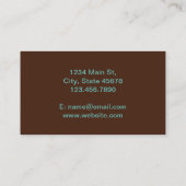 rustiek bruin leder western land kruis visitekaartje (Achterkant)