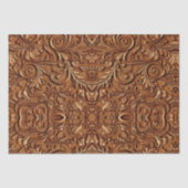 Rustiek bruin leer bewerkt tissuepapier (Voorkant)