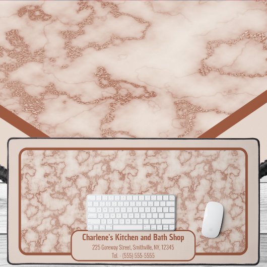 Rustiek Bruin Marmer - Cabine Kantoor Bureaumat