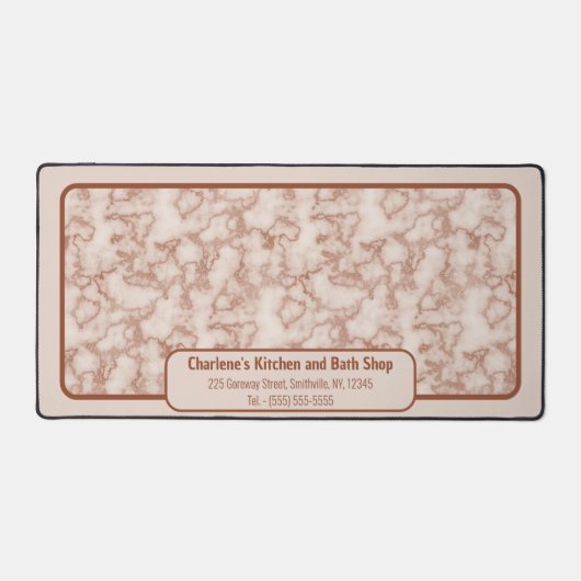 Rustiek Bruin Marmer - Cabine Kantoor Bureaumat (Voorkant)