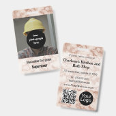 Rustiek Bruin Marmer ID Badge (Voor- en achterkant)