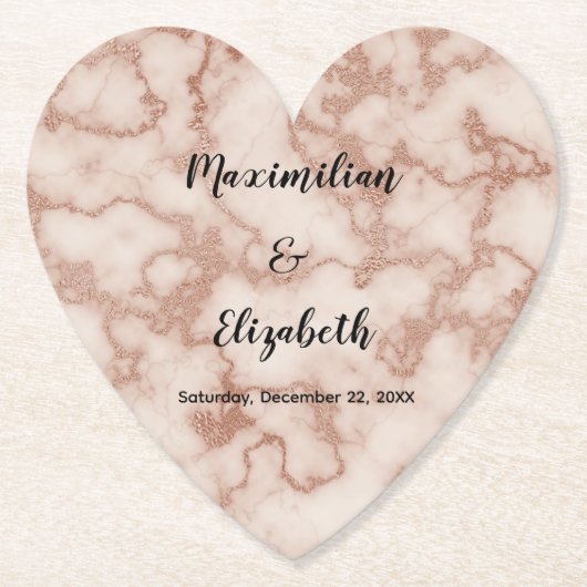 Rustiek Bruin Marmer Kartonnen Onderzetters (Voorkant)